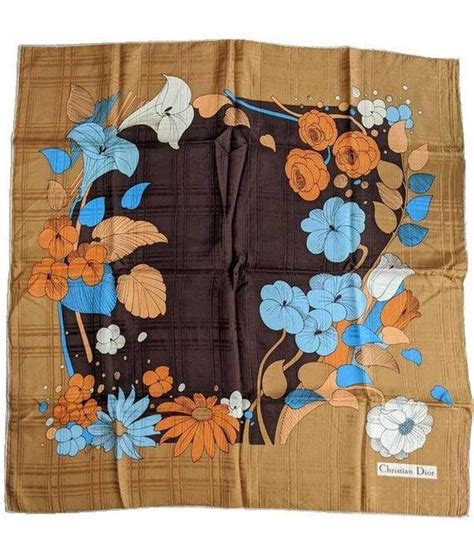 Christian Dior silk squares scarf